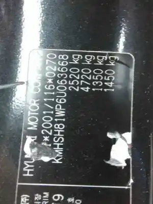 Vehicul casat hyundai santa fe (bm) 2.2 crdi cat al anului 2006 alimentat d4eb