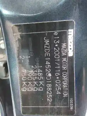 Veicolo di demolizione mazda 2 lim. (de) 1.5 sportive dell'anno 2008 alimentato zy