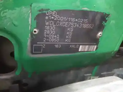 Scrapping Vehicle opel meriva enjoy of the year 2003 powered z16se