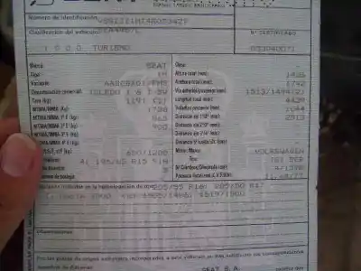 Здавання транспортного засобу seat toledo ii (1m2) 1.6 16v року 2000 потужний bcb