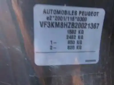 Veículo de Sucata peugeot 1007 1.4 hdi do ano 2006 alimentado 8hz