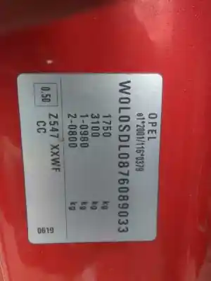 Veículo de Sucata opel corsa d sport do ano 2007 alimentado z17dtr
