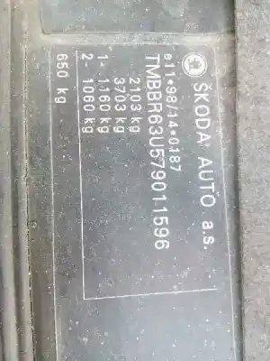 Scrapping Vehicle skoda superb (3u4) elegance of the year 2006 powered bss