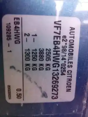 Veicolo di demolizione citroen c8 2.2 hdi 16v premier ii dell'anno 2005 alimentato 4hw