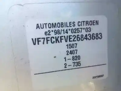 Scrapping Vehicle citroen c3 1.4 of the year 2003 powered kfv