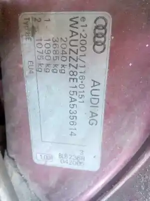 Veicolo di demolizione audi a4 avant (8e) 2.0 tdi dell'anno 2005 alimentato blb