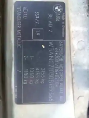 Veículo de Sucata bmw serie 5 berlina (e60) 3.0 turbodiesel cat do ano 2003 alimentado 306d2