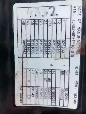 Veículo de Sucata jeep cherokee (xj) 2.5 turbodiesel do ano 1995 alimentado m51