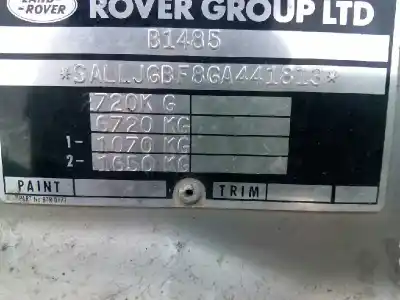 Scrapping Vehicle land rover discovery (salljg/lj) 2.5 turbodiesel of the year 1990 powered 12l