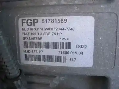 Scrapping Vehicle fiat grande punto (199) 1.3 16v jtd cat of the year 2006 powered 199a2000