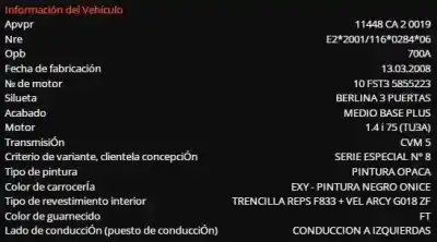 Scrapping Vehicle citroen c2 (jm_) 1.4 of the year 2008 powered kfv (tu3jp)