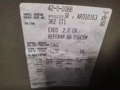 Здавання транспортного засобу seat exeo (3r2) 2.0 tdi року 2010 потужний cagc