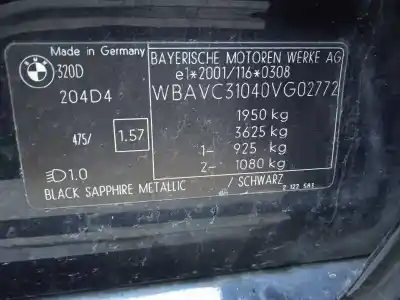 Veicolo di demolizione bmw serie 3 berlina (e90) 320d dell'anno 2006 alimentato 204d4