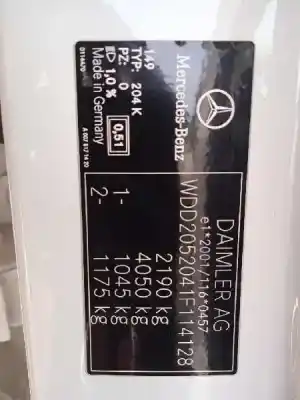 Утилизация автомобиля mercedes-benz clase c (w205) familiar c 220 t cdi bluetec edition 1 (205.204) года 2014 питание 651921