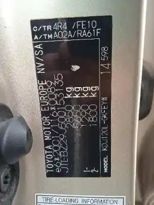 Veículo de Sucata toyota land cruiser (j12) 3.0 d4-d vxl do ano 2007 alimentado 1kdftv