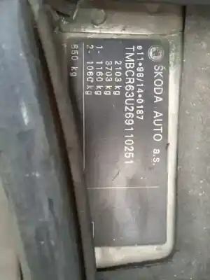 Veículo de Sucata skoda superb (3u4) classic do ano 2006 alimentado bss