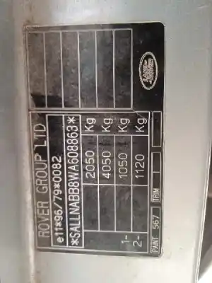 Sloopvoertuig land rover freelander (ln) 2.0 di familiar (72kw) van het jaar 1998 aangedreven 20t2n