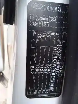 Утилизация автомобиля ford transit connect 1.6 tdci cat года 2014 питание ubga