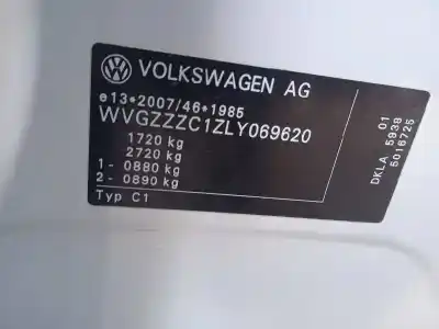 Veículo de Sucata volkswagen t-cross 1.0 tsi do ano 2019 alimentado dkla