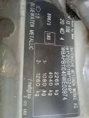 Scrapping Vehicle bmw x3 (e83) 2.0d of the year 2005 powered 204d4