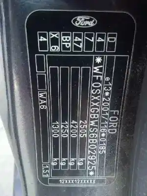 Veículo de Sucata ford s-max (ca1) 2.0 tdci cat do ano 2006 alimentado qxwb