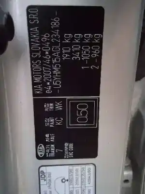 Scrapping Vehicle kia pro cee´d (jd) 1.4 crdi 90 of the year 2016 powered d4fc