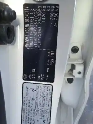 Sloopvoertuig hyundai i10 basis van het jaar 2019 aangedreven g3la