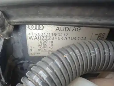 Scrapping Vehicle audi a3 (8p) 2.0 tdi of the year 2004 powered bkd