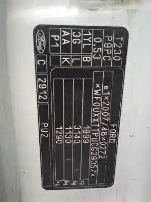 Veicolo di demolizione ford transit connect (tc7) 1.8 tdci cat dell'anno 2013 alimentato p9pc