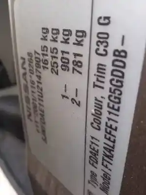 Scrapping Vehicle nissan note (e11e) 1.5 dci turbodiesel cat of the year 2012 powered k9k400