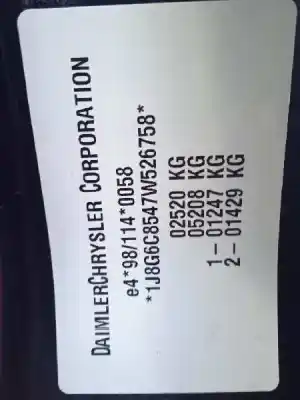 Veículo de Sucata jeep cherokee (kj) 2.8 crd 4x4 do ano 2007 alimentado 53c