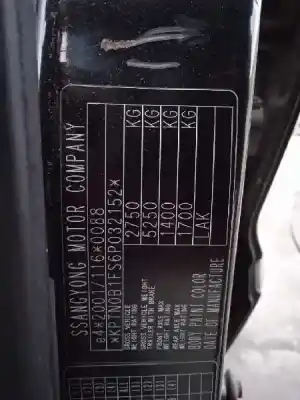 Утилизация автомобиля ssangyong rodius 2.7 turbodiesel cat года 2006 питание d27dt