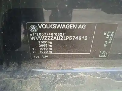 Veículo de Sucata volkswagen golf vii variant (bv5) advance bmt do ano 2020 alimentado dfga