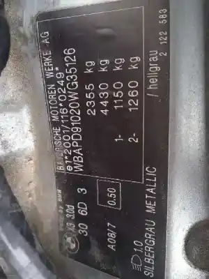 Veículo de Sucata bmw x3 (e83) 3.0d do ano 2007 alimentado 306d3