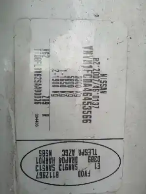 Veicolo di demolizione nissan nv 400 l1h1 2.8t pro dell'anno 2012 alimentato m9t670