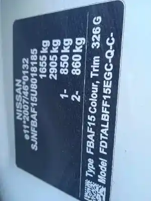 Veículo de Sucata nissan juke (f15) 1.6 cat do ano 2018 alimentado hr16de