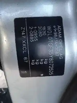 Verschrottungsfahrzeug opel astra g caravan 2.0 dti des jahres 2000 angetrieben y20dth