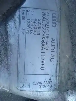 Veículo de Sucata audi a4 allroad quattro (8k) 3.0 tdi do ano 2010 alimentado ccwa