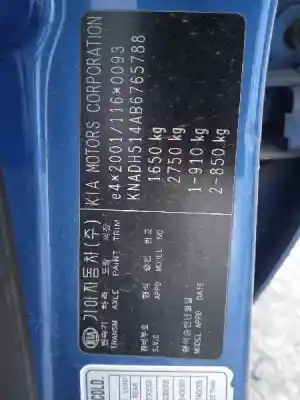 Verschrottungsfahrzeug kia rio 1.5 crdi ex2 des jahres 2010 angetrieben d4fa