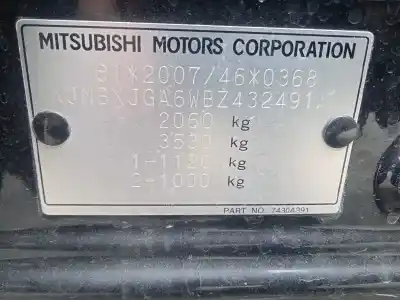 Vehicul casat mitsubishi asx (ga0w) motion 2wd al anului 2011 alimentat 4n13