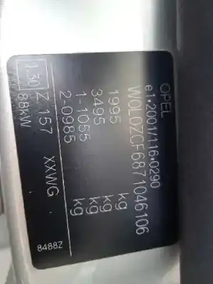 Sloopvoertuig opel vectra c berlina 1.9 cdti van het jaar 2006 aangedreven z19dt