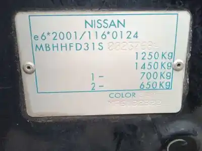 Sloopvoertuig nissan pixo (uao) 1.0 van het jaar 2010 aangedreven k10b