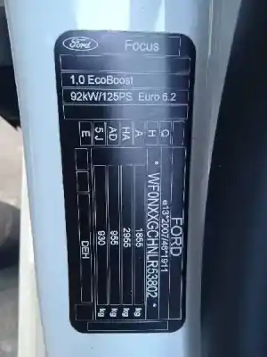 Sloopvoertuig ford focus lim. st-line van het jaar 2020 aangedreven b7da