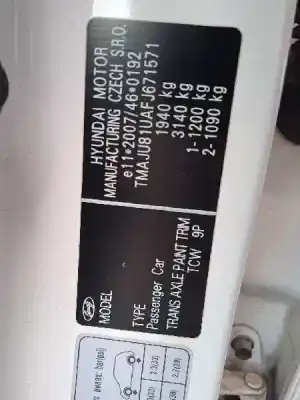 Veículo de Sucata hyundai ix35 (lm, el, elh) 1.7 crdi do ano 2015 alimentado d4fd