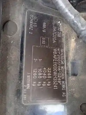 Scrapping Vehicle bmw x3 (e83) 2.0d of the year 2008 powered n47d20a