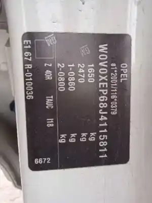 Veículo de Sucata opel corsa d (s07) 1.4 (l08 l68) do ano 2017 alimentado b14xer