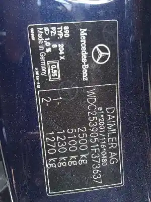 Scrapping Vehicle mercedes-benz clase glc (w253) glc 220 d 4matic of the year 2018 powered 651921