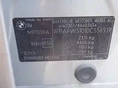 Scrapping Vehicle bmw serie 5 lim. (f10) 525d of the year 2010 powered n57d30a