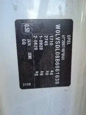 Veicolo di demolizione opel corsa d 1.3 16v cdti dell'anno 2011 alimentato a13dtc