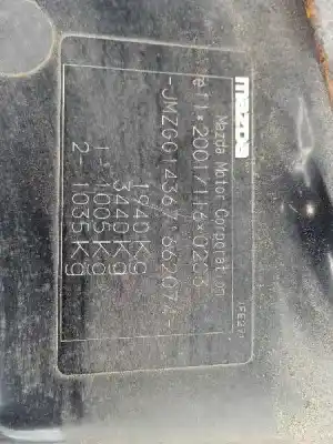 Hurda Aracı mazda 6 berlina (gg) 2.0 active yılın 2006 güçlü 